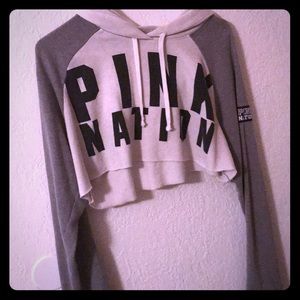 PINK cropped hoodie